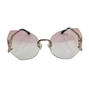 Pink Sunglasses Womens Rimless Oversized Gradient